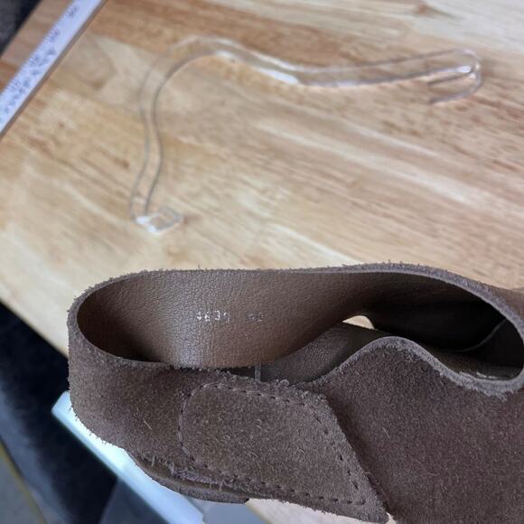 Pedro Garcia España Sandals Womens 40EU 9-9.5 Suede Ankle Strap Brown Peep Toe - Picture 8 of 9